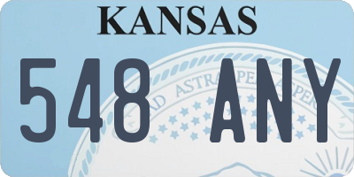 KS license plate 548ANY
