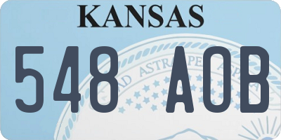 KS license plate 548AOB