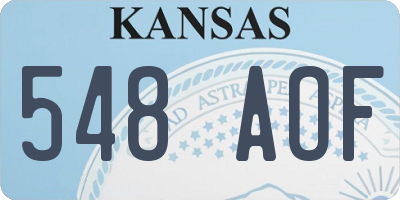 KS license plate 548AOF