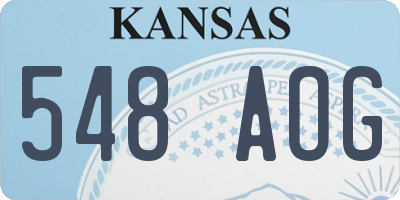 KS license plate 548AOG