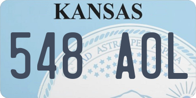 KS license plate 548AOL