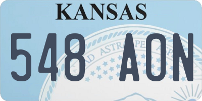 KS license plate 548AON