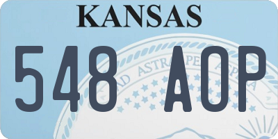 KS license plate 548AOP