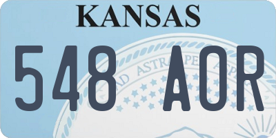 KS license plate 548AOR