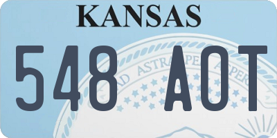 KS license plate 548AOT