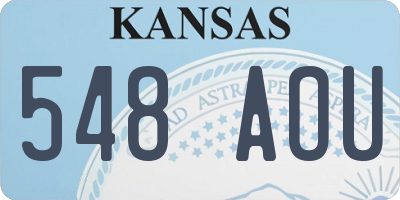 KS license plate 548AOU