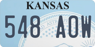 KS license plate 548AOW