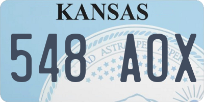 KS license plate 548AOX