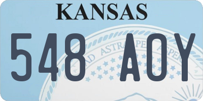 KS license plate 548AOY