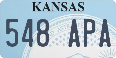 KS license plate 548APA