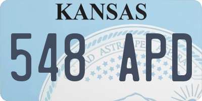 KS license plate 548APD