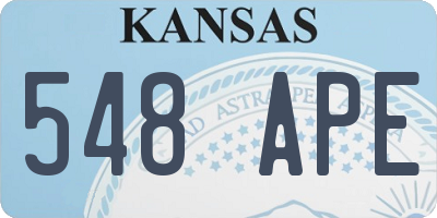 KS license plate 548APE
