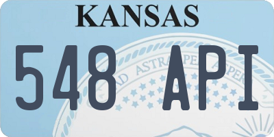 KS license plate 548API