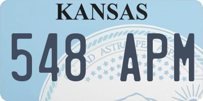 KS license plate 548APM