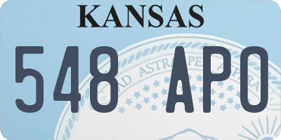 KS license plate 548APO