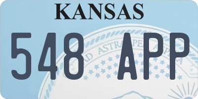 KS license plate 548APP