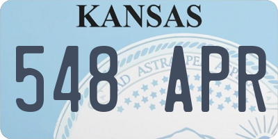 KS license plate 548APR