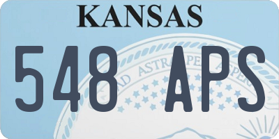 KS license plate 548APS