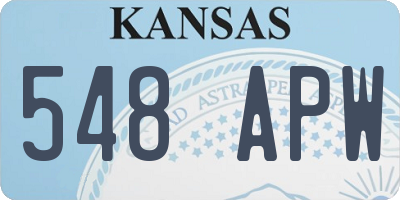 KS license plate 548APW
