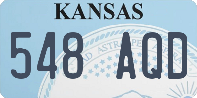 KS license plate 548AQD