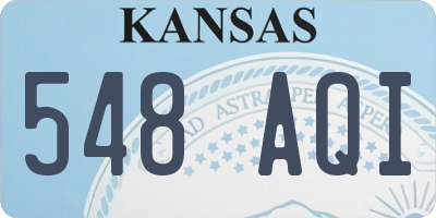 KS license plate 548AQI