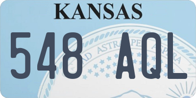 KS license plate 548AQL