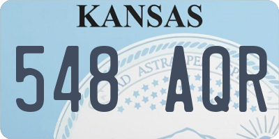 KS license plate 548AQR