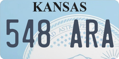 KS license plate 548ARA