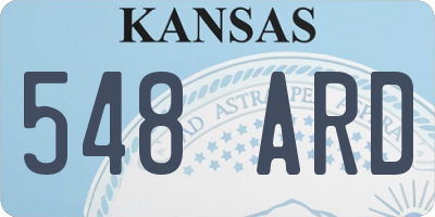 KS license plate 548ARD