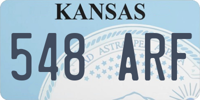 KS license plate 548ARF