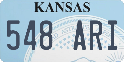 KS license plate 548ARI