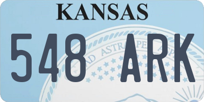 KS license plate 548ARK