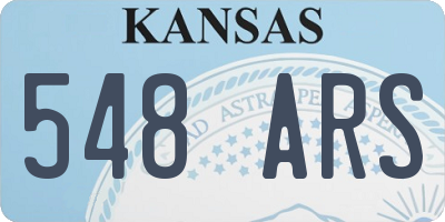 KS license plate 548ARS