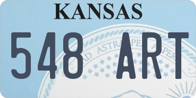 KS license plate 548ART