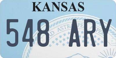 KS license plate 548ARY