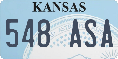KS license plate 548ASA