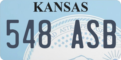KS license plate 548ASB