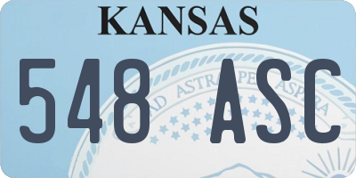 KS license plate 548ASC