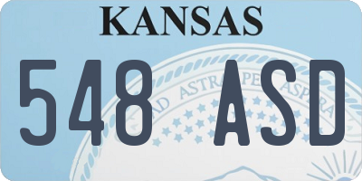 KS license plate 548ASD