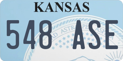 KS license plate 548ASE