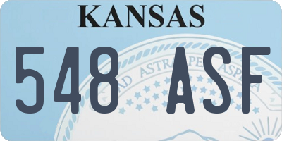 KS license plate 548ASF