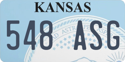 KS license plate 548ASG