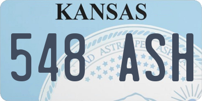 KS license plate 548ASH
