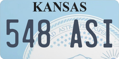 KS license plate 548ASI