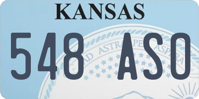 KS license plate 548ASO
