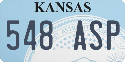 KS license plate 548ASP