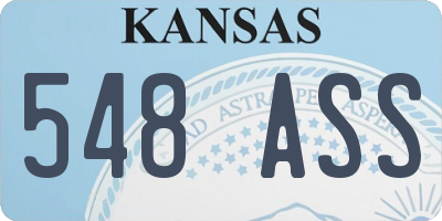 KS license plate 548ASS