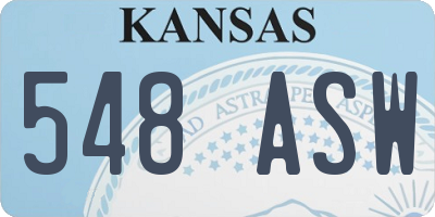 KS license plate 548ASW