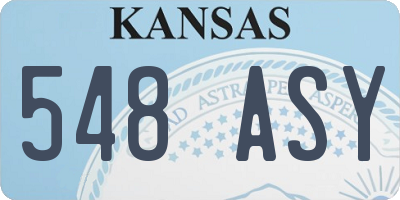 KS license plate 548ASY
