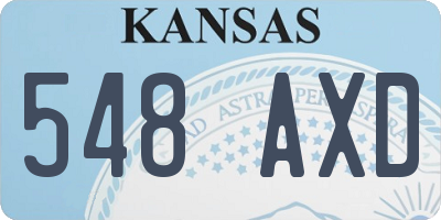 KS license plate 548AXD